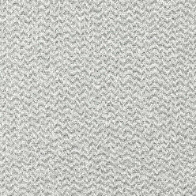 Pale pewter-grey woven textile with a fine repeating chevron and silvery texture