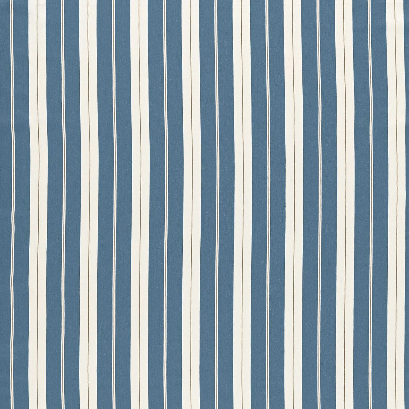 Muted denim-blue and linen vertical stripes on a softly textured woven fabric