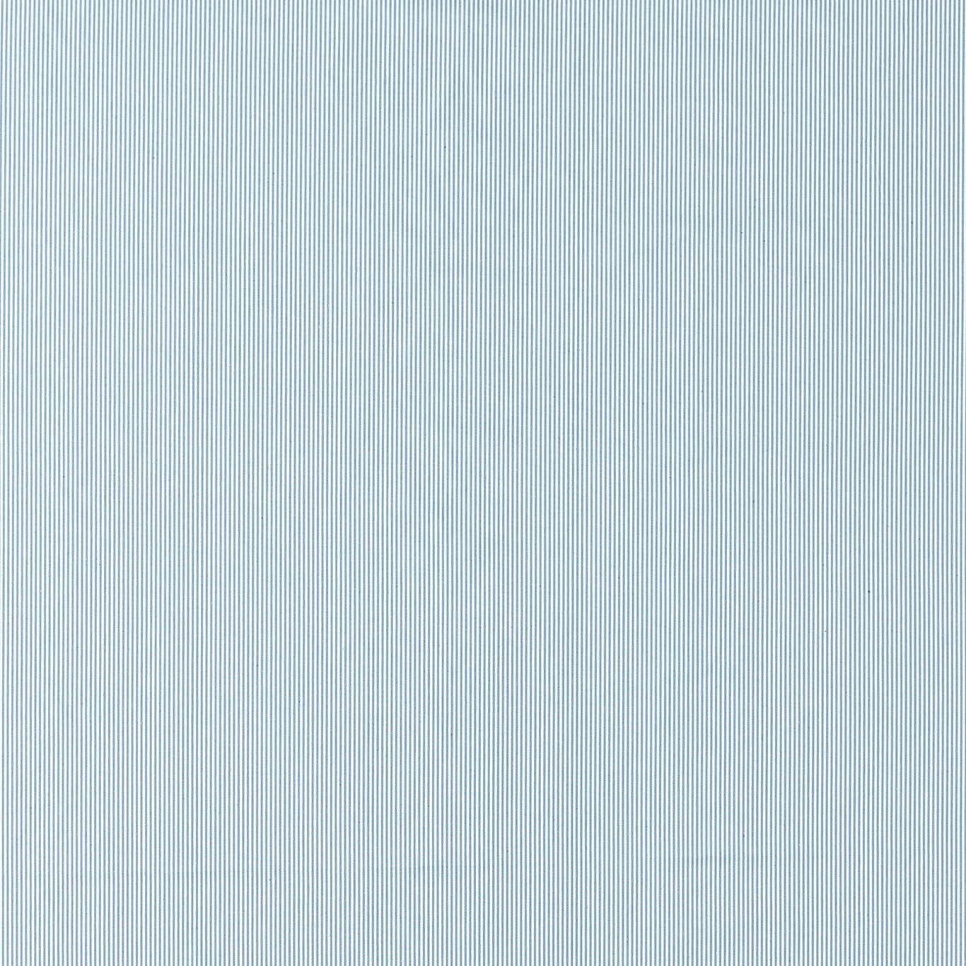 Pale blue-grey chambray textile with fine vertical pinstripes and a softly woven texture