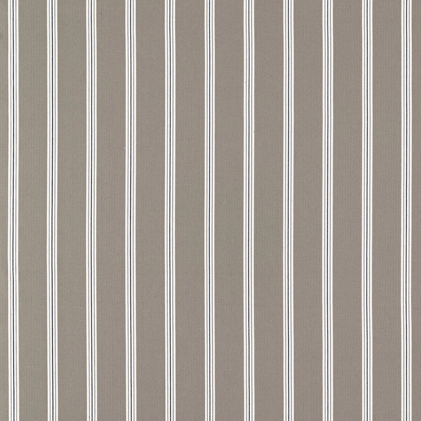 Charcoal taupe woven fabric with fine pale vertical stripes and subtle texture