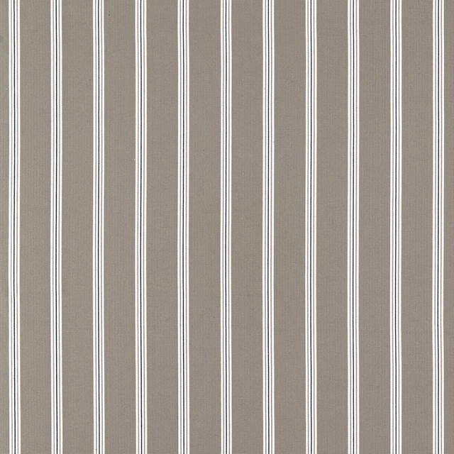 Charcoal taupe woven fabric with fine pale vertical stripes and subtle texture