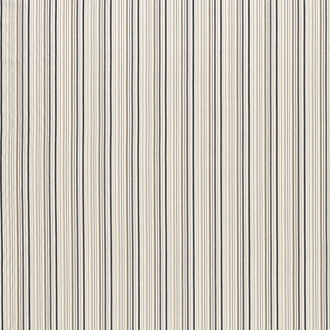 Charcoal and natural woven fabric with closely spaced irregular vertical stripes
