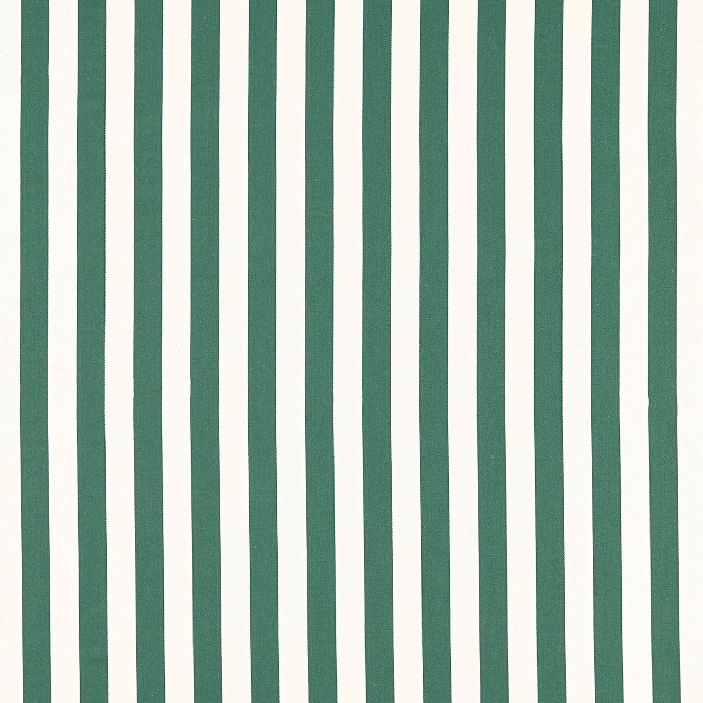 Deep racing green and ivory vertical stripes with a subtle woven surface