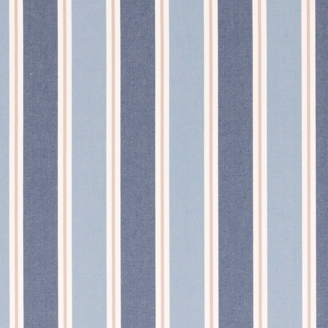 Muted denim and pale blue vertical stripes with fine woven texture