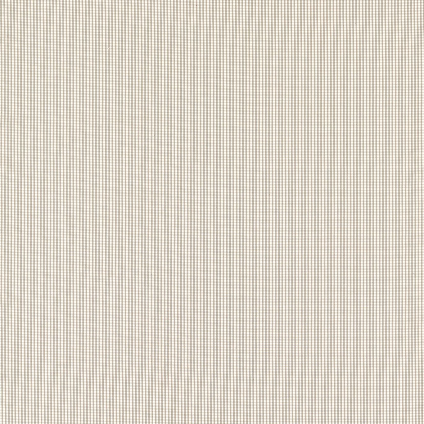 Close-up of soft dove-grey fabric with a fine greige woven check texture