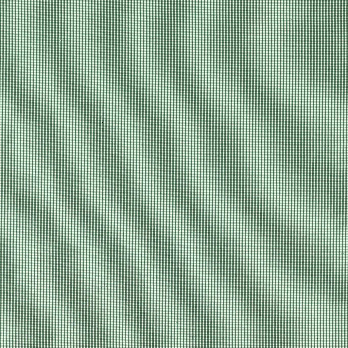 Dense deep green and cream miniature check with a finely woven texture