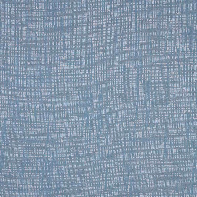 Close-up of muted teal-blue textile with fine pale crosshatch weave