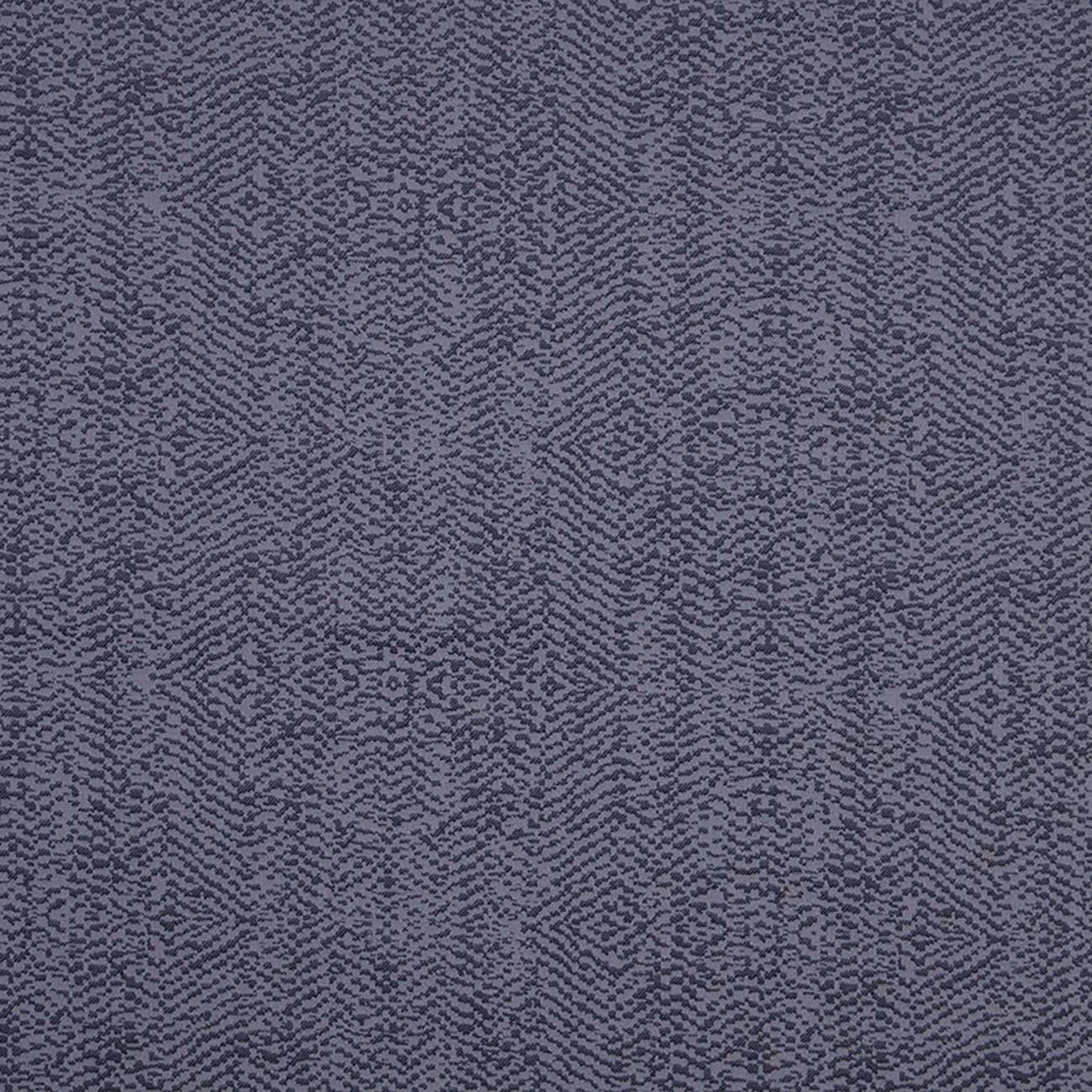 Close-up of cool zinc-grey fabric with dense broken linear texture and dusky violet shading