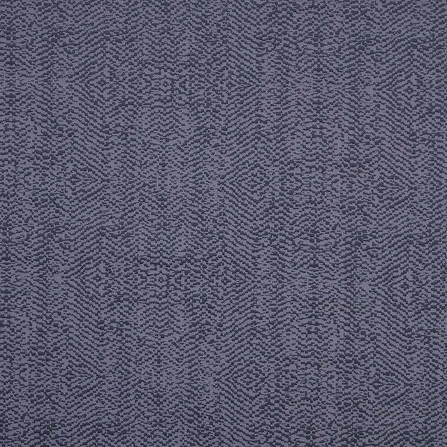 Close-up of cool zinc-grey fabric with dense broken linear texture and dusky violet shading