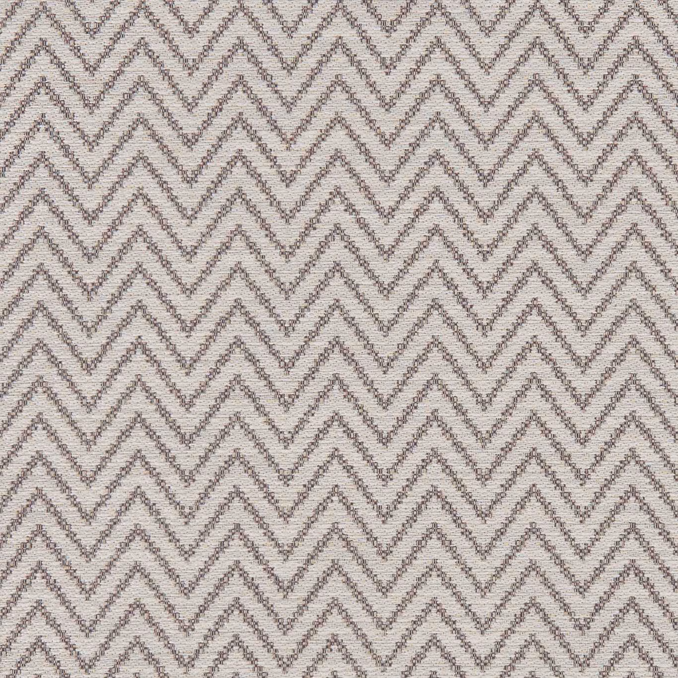 Charcoal and pale greige woven fabric with close-set zigzag chevrons