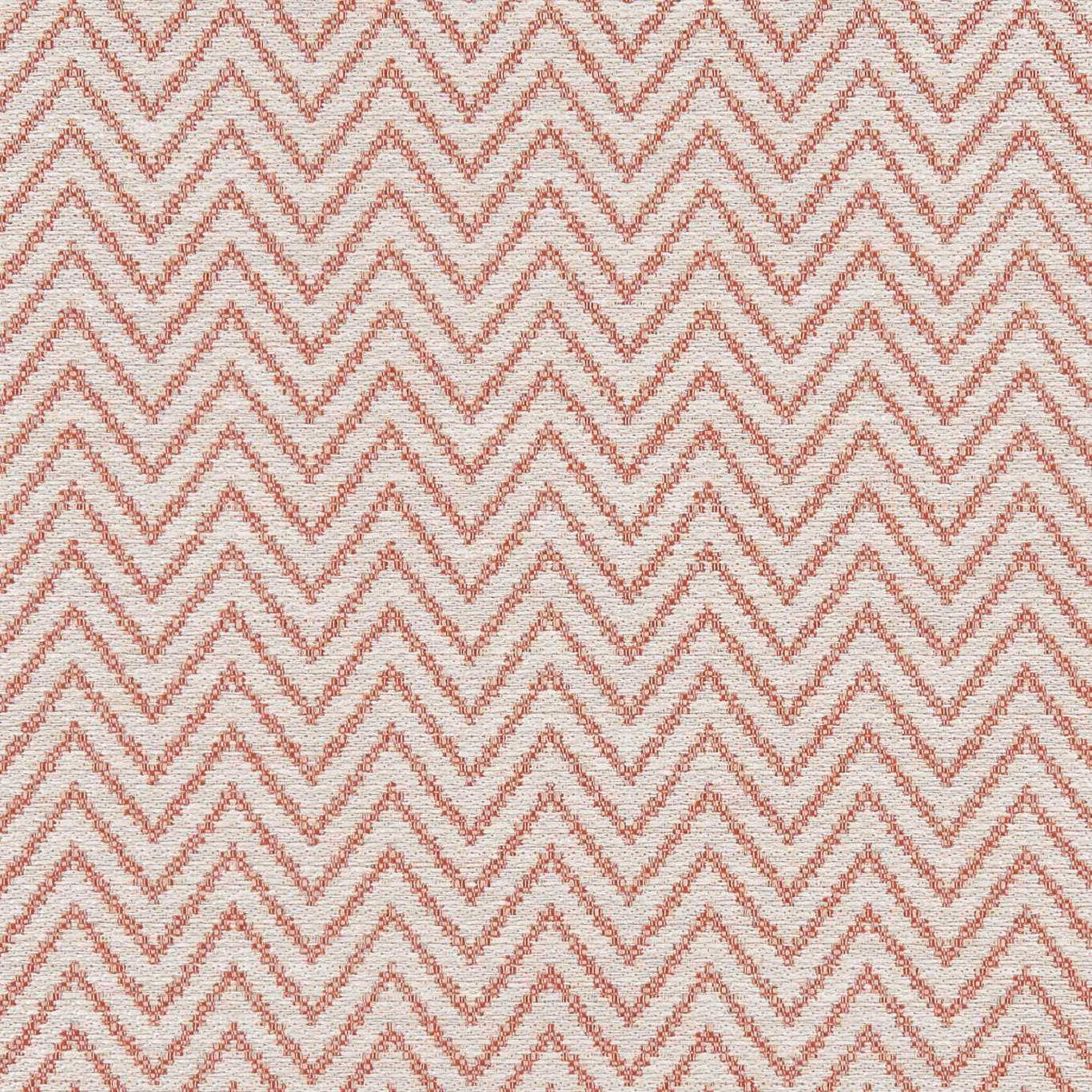 Warm spice chevrons woven across a textured cream fabric close-up