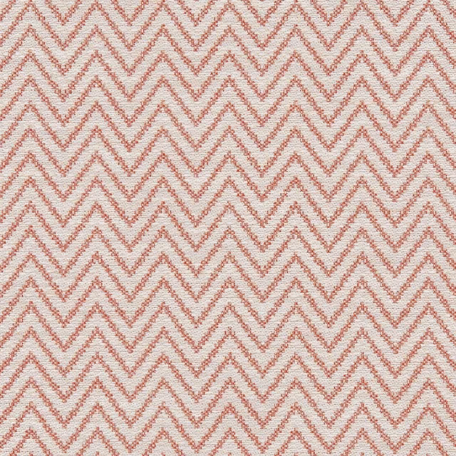 Warm spice chevrons woven across a textured cream fabric close-up