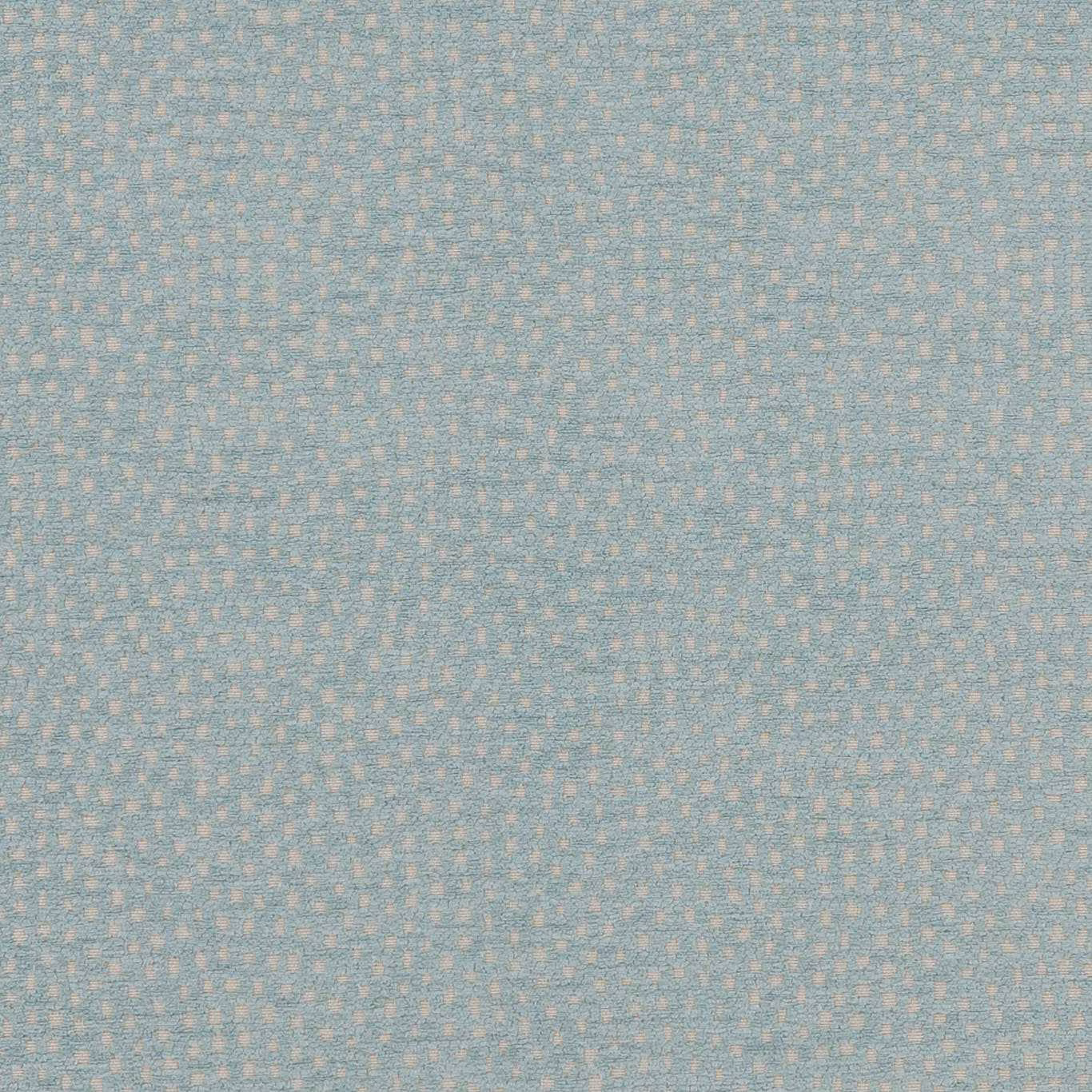Pale duck-egg blue woven fabric with tiny beige geometric flecks and soft texture