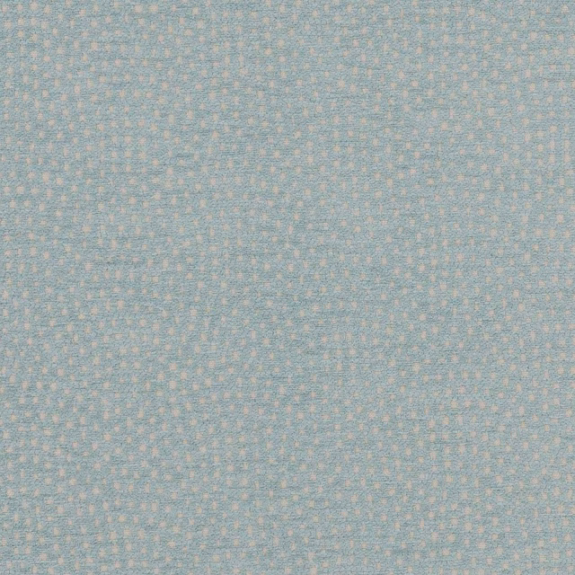 Pale duck-egg blue woven fabric with tiny beige geometric flecks and soft texture