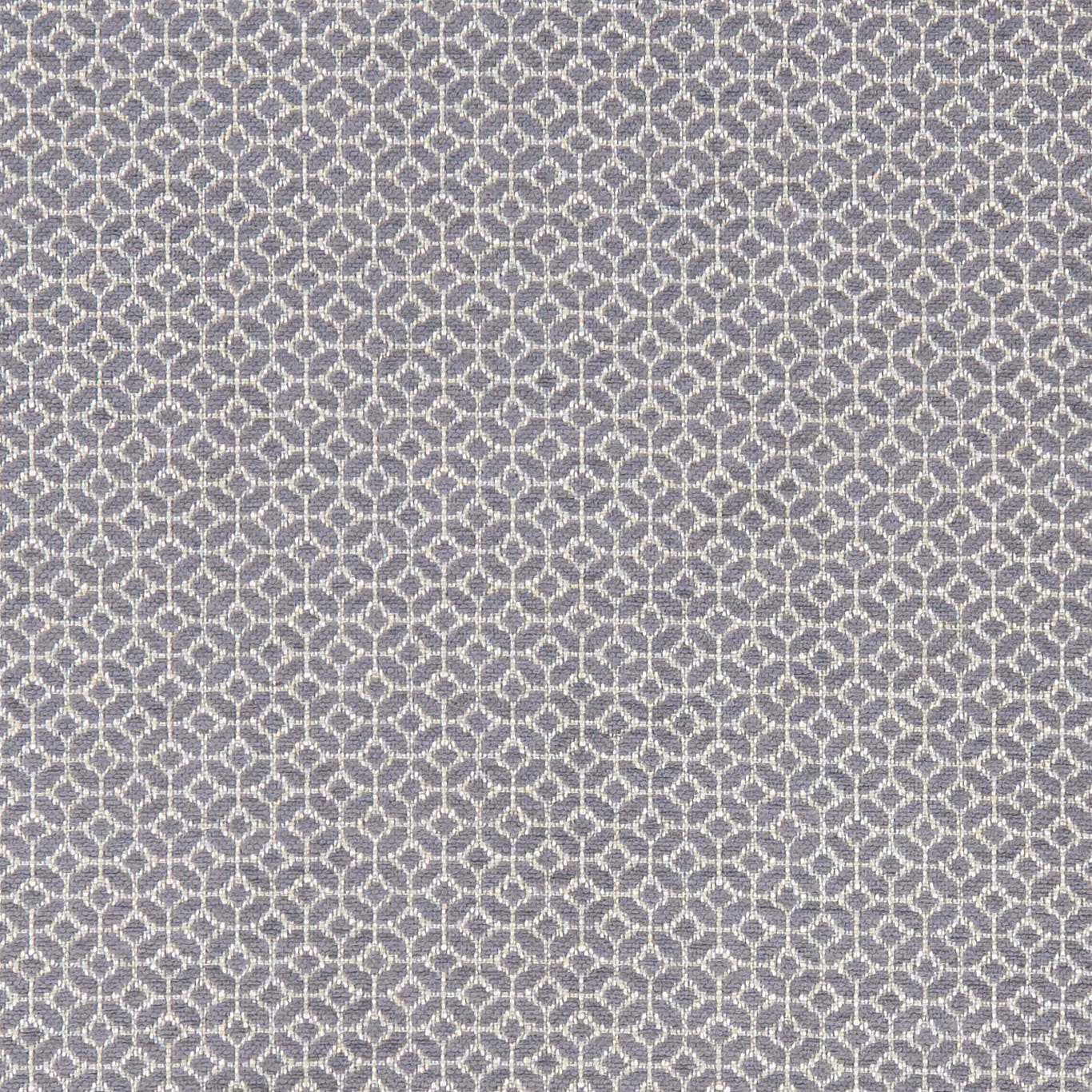 Cool charcoal-grey woven fabric with pale interlocking diamond and oval motifs