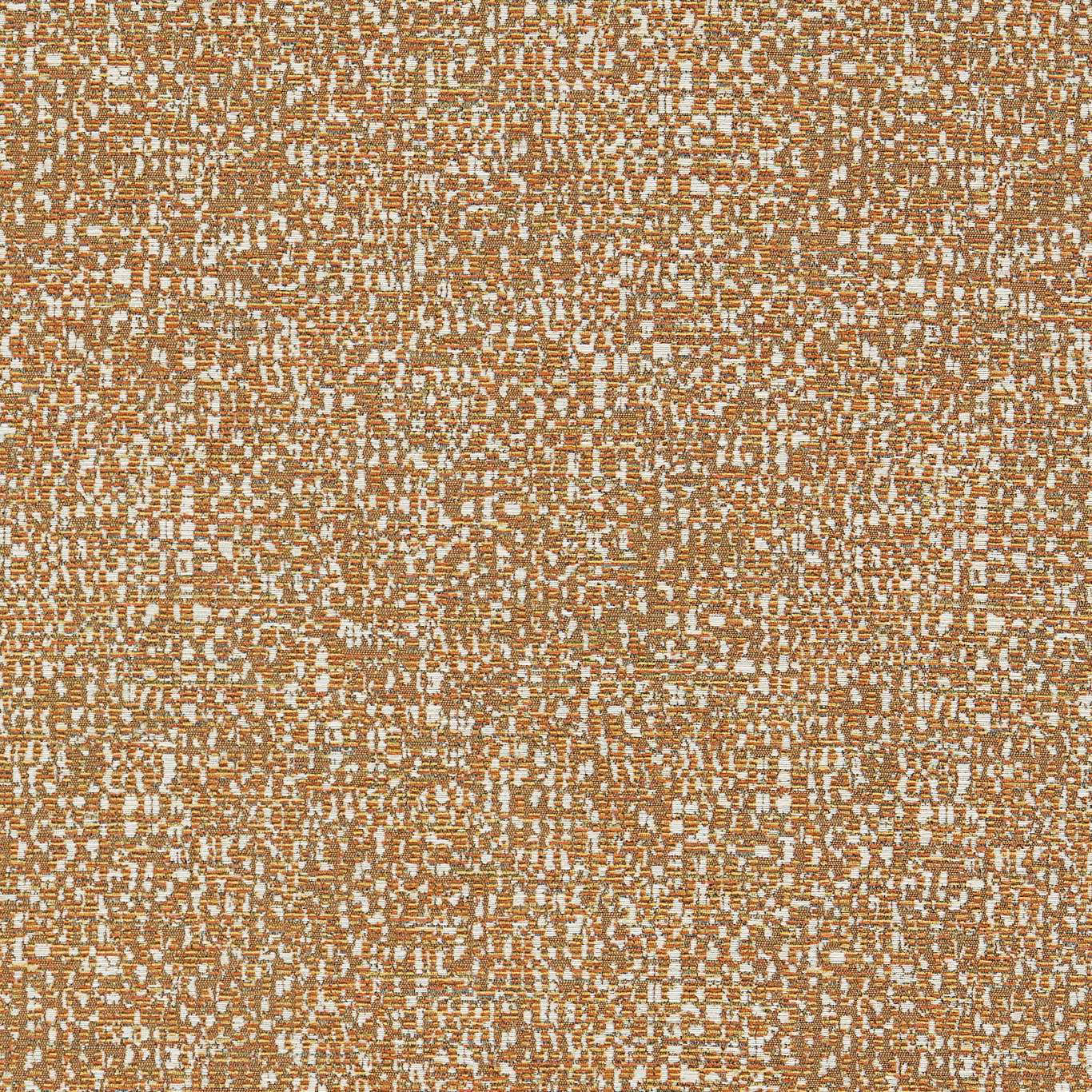 Close-up of warm spice-brown woven fabric with cream flecks and dense tactile texture