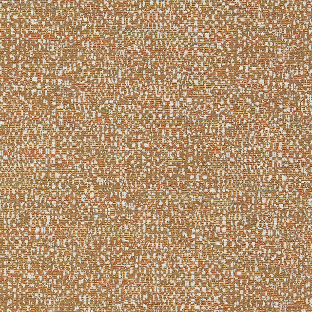 Close-up of warm spice-brown woven fabric with cream flecks and dense tactile texture