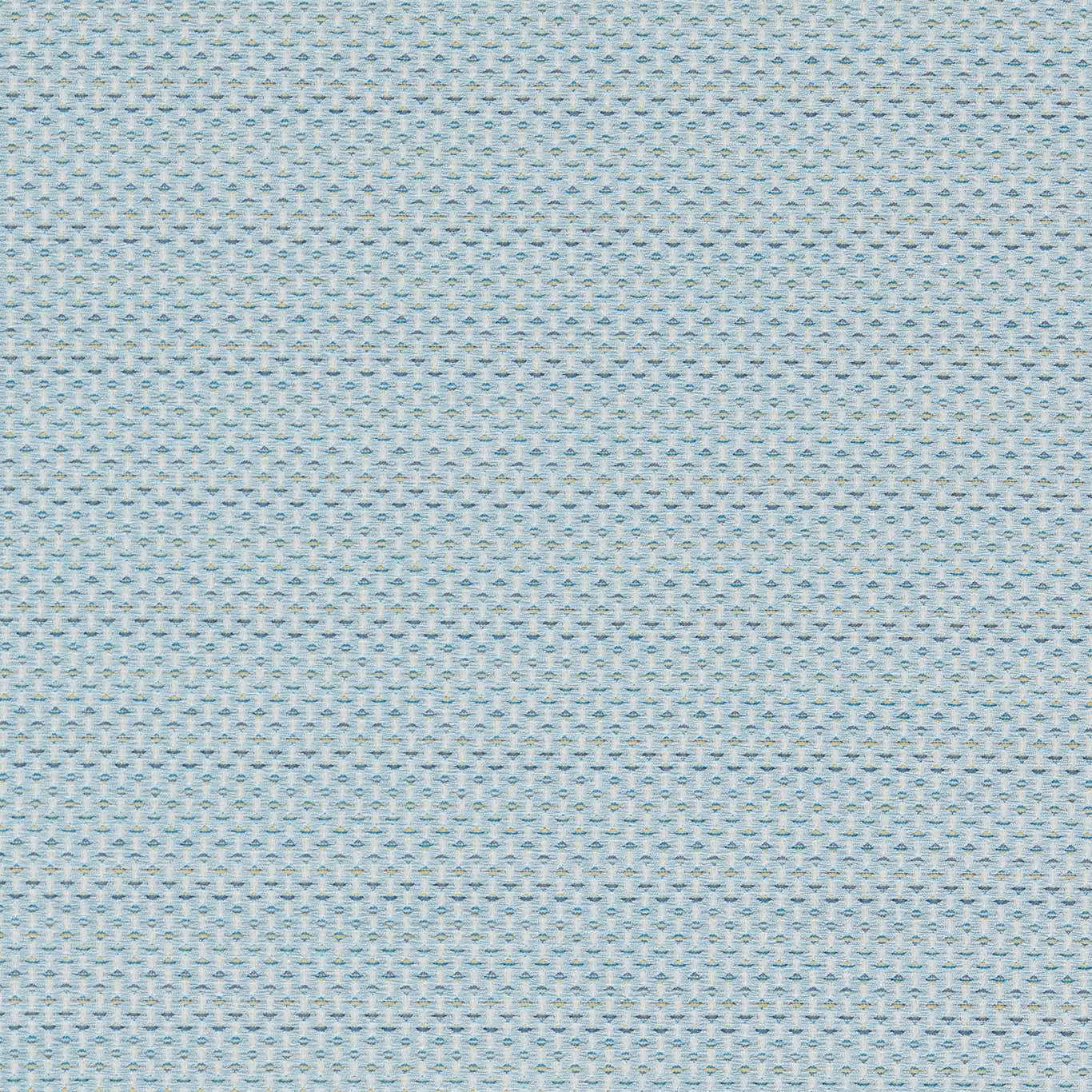 Pale duck-egg blue woven fabric with tiny teal-grey oval motifs