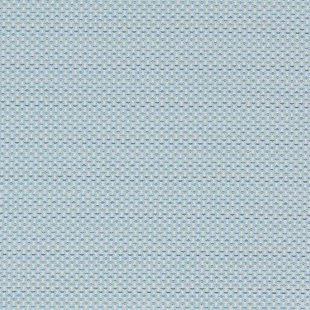 Pale duck-egg blue woven fabric with tiny teal-grey oval motifs