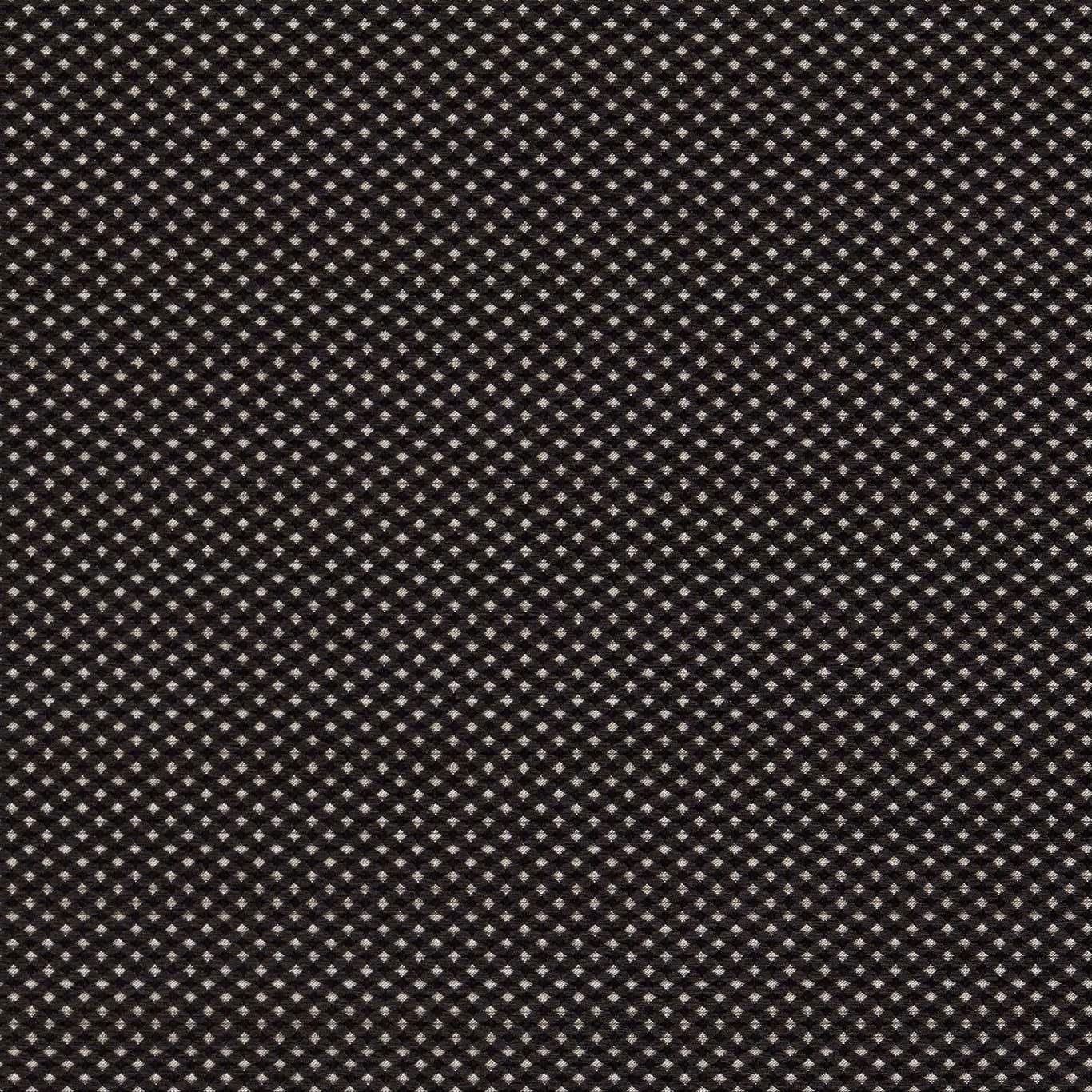 Charcoal black woven swatch with tiny pale diamond checks and soft texture