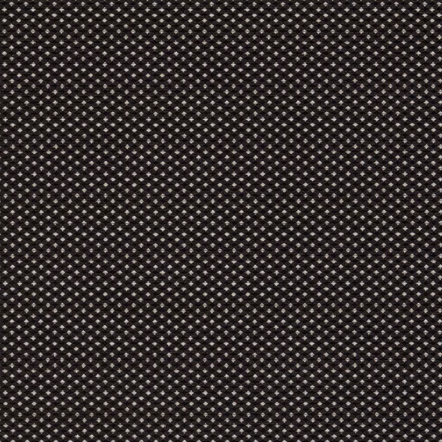 Charcoal black woven swatch with tiny pale diamond checks and soft texture