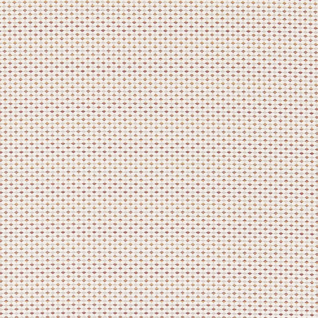 Close view of Pavo Raspberry’s tiny raspberry, taupe and ivory diamond weave