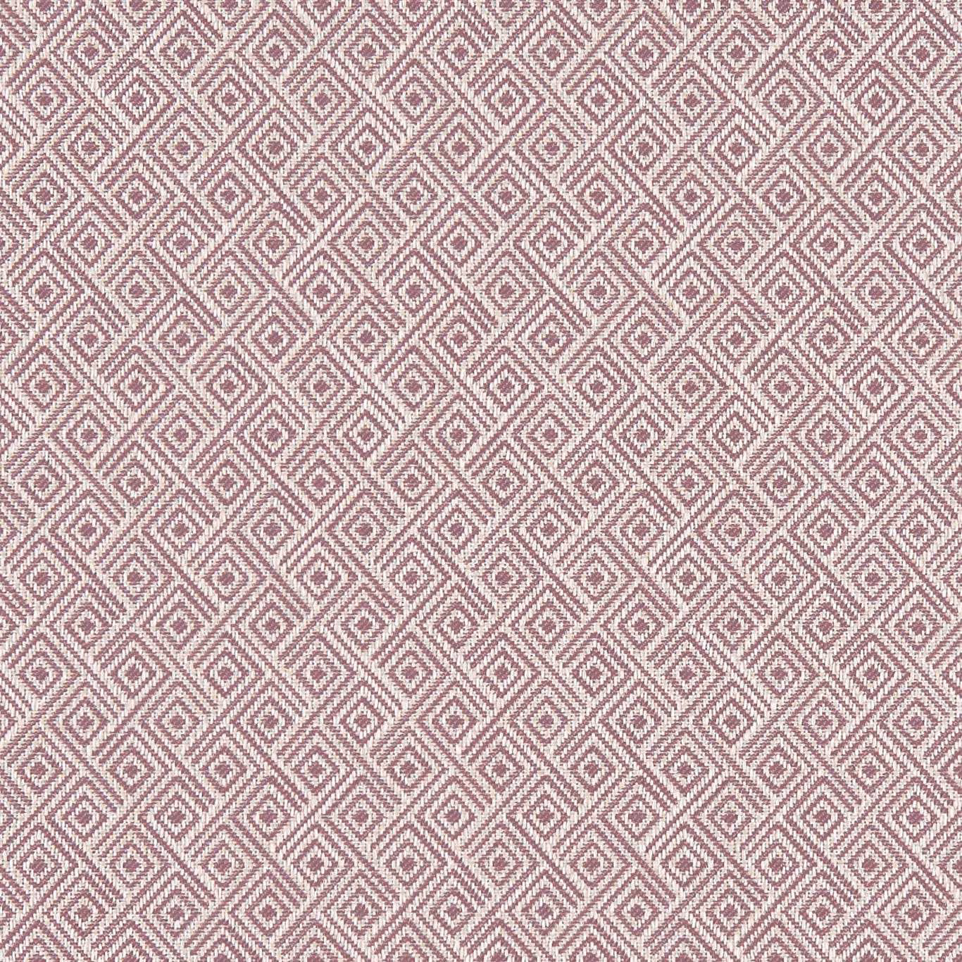Muted mauve-grey woven fabric with tightly repeated pale diamond motifs