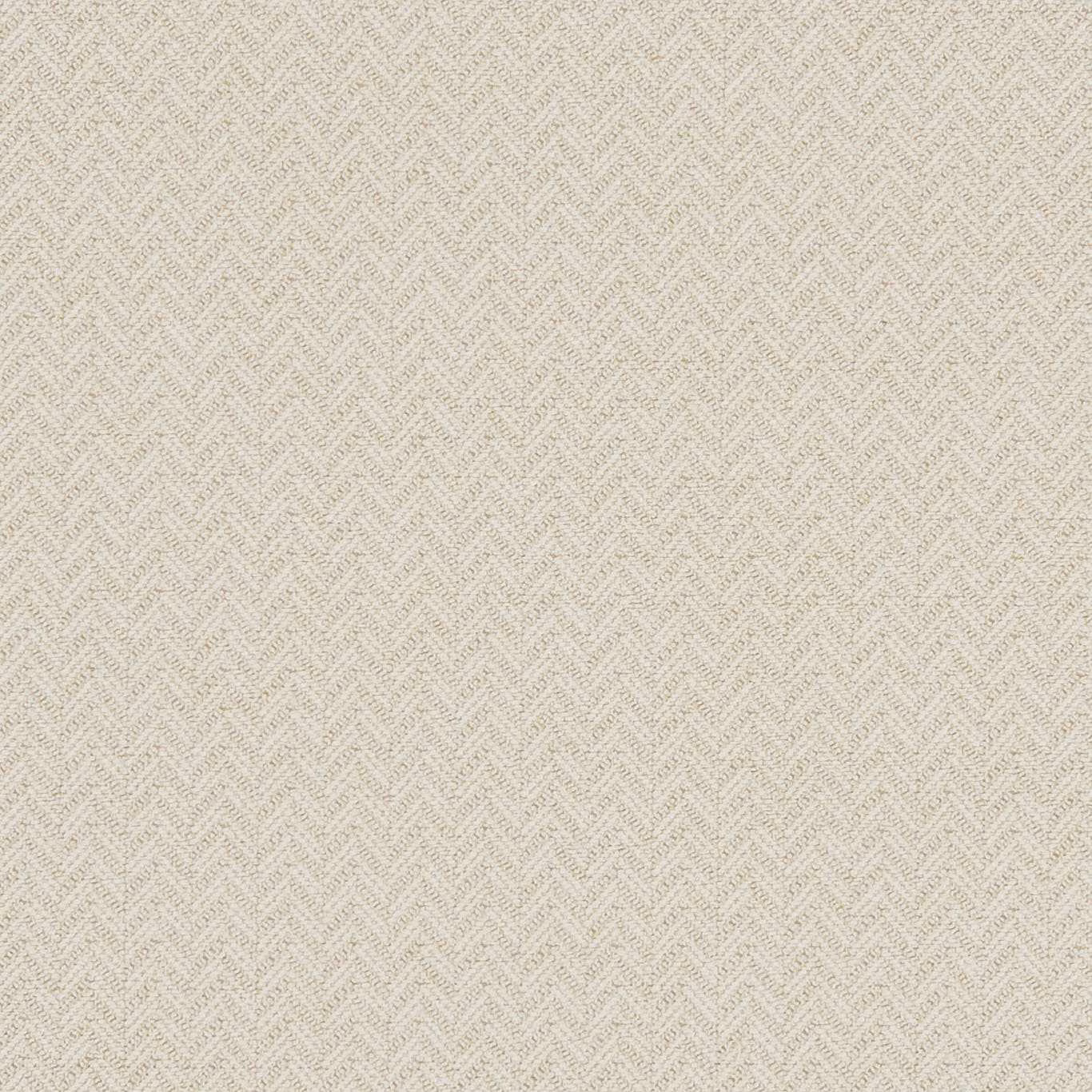 Pale ivory woven textile with a fine greige chevron texture