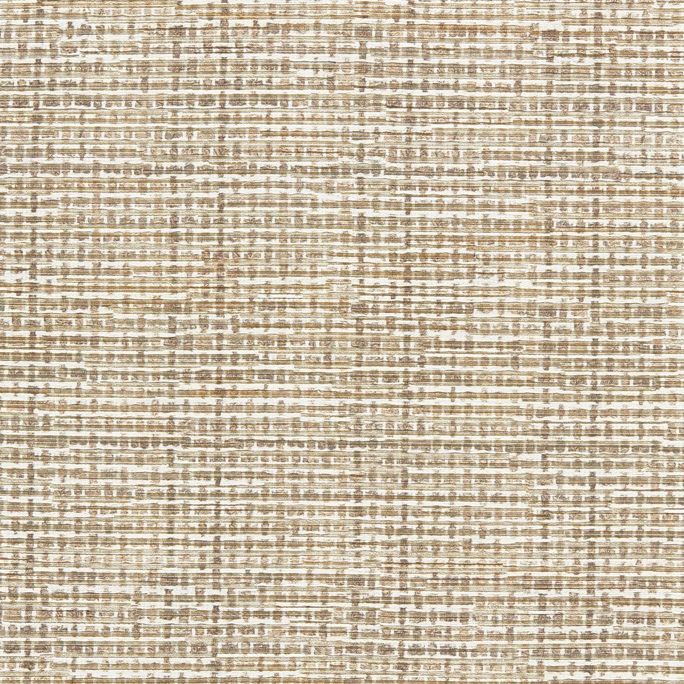 Warm ivory upholstery fabric with irregular taupe horizontal woven striations