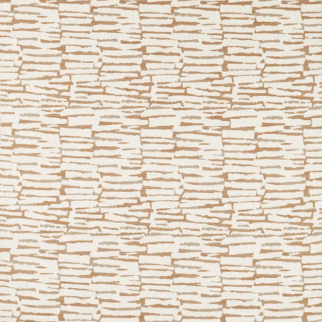 Warm camel broken horizontal marks across an ivory-cream woven fabric swatch