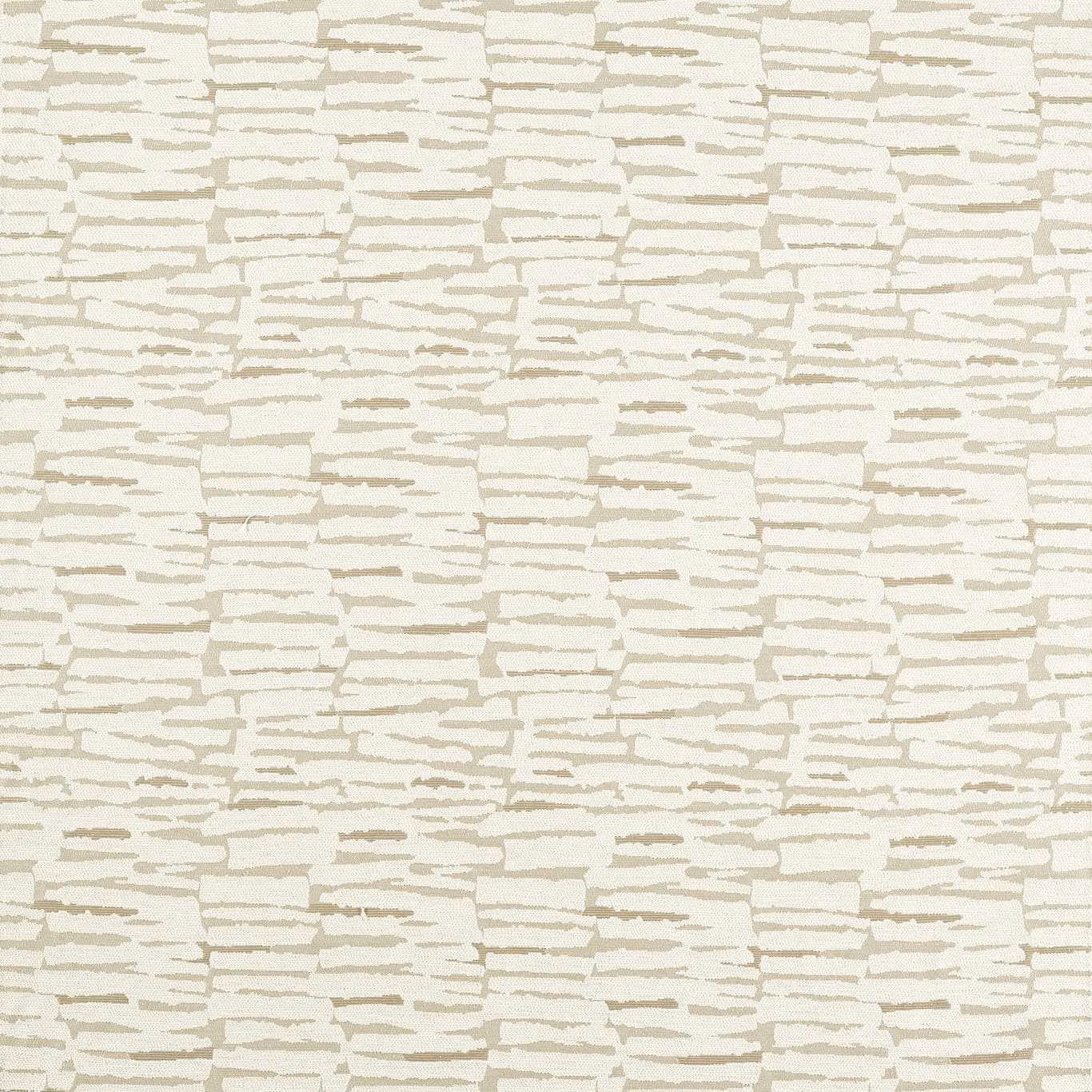 Warm ivory upholstery fabric with irregular pale taupe horizontal woven marks