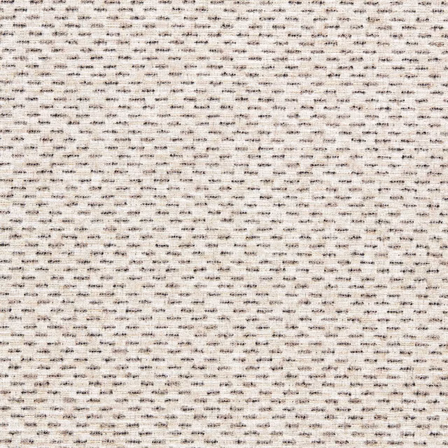 Cream woven upholstery with fine black horizontal flecks and a subtly mottled texture