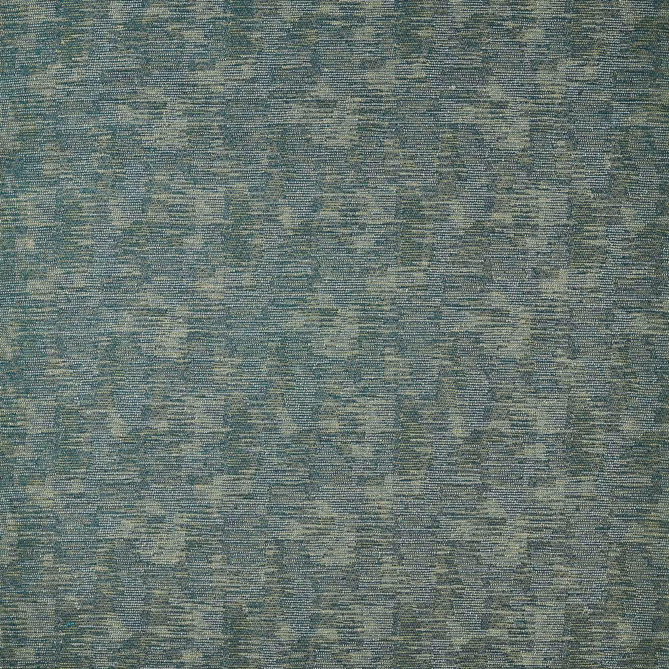 Muted peacock teal fabric with olive-grey broken striations and fine woven texture