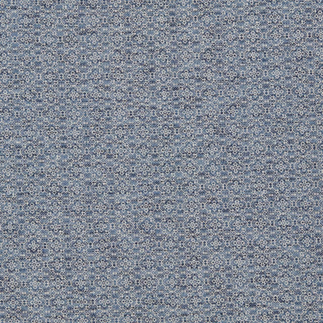 Muted denim-blue fabric with a dense tiny diamond geometric weave and softly mottled texture
