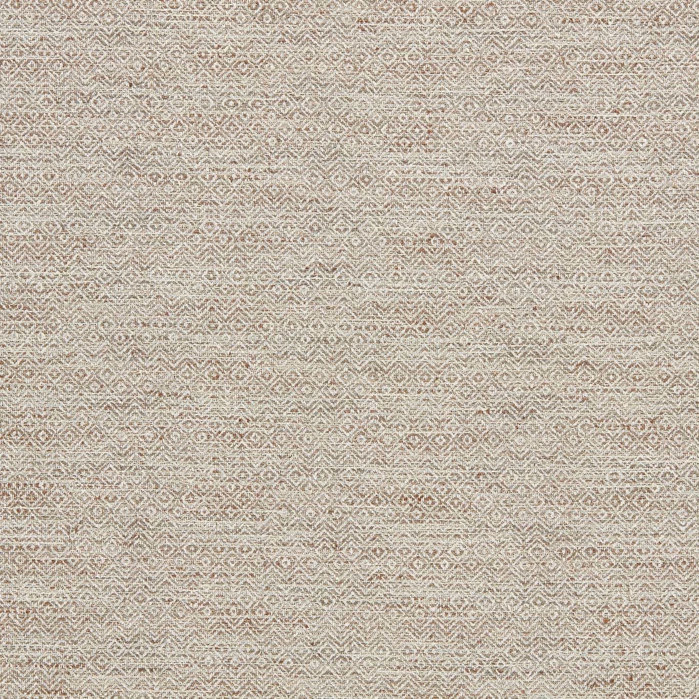 Aveiro Pebble fabric showing a fine greige diamond and zigzag woven pattern