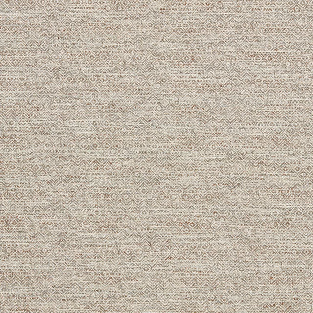 Aveiro Pebble fabric showing a fine greige diamond and zigzag woven pattern