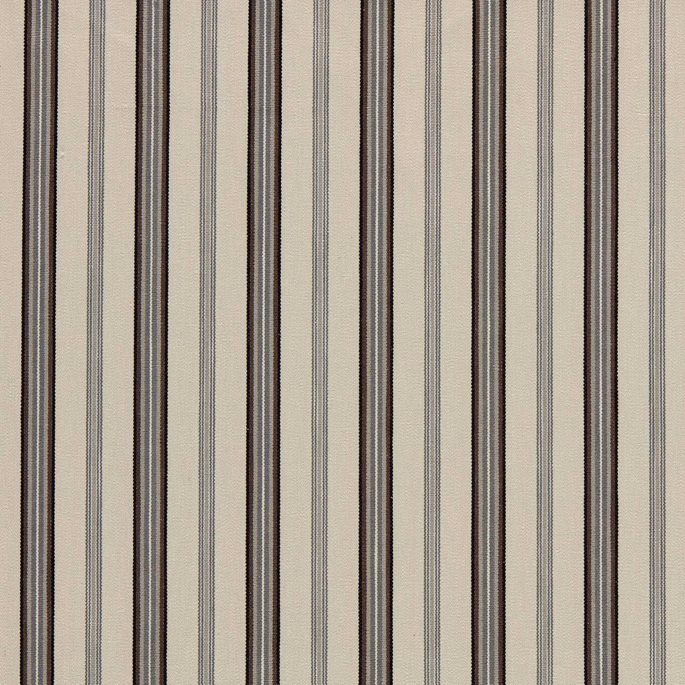 Charcoal and ivory vertical stripe fabric with a fine ribbed woven texture