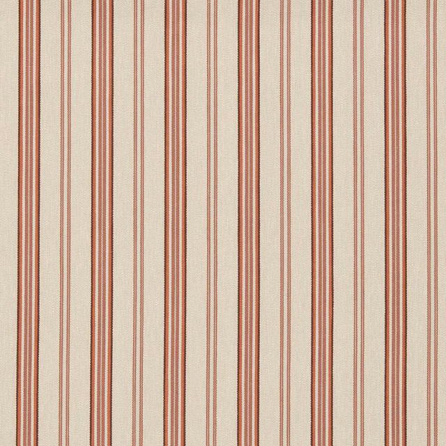 Warm cream textile with muted spice vertical stripes and a finely woven surface