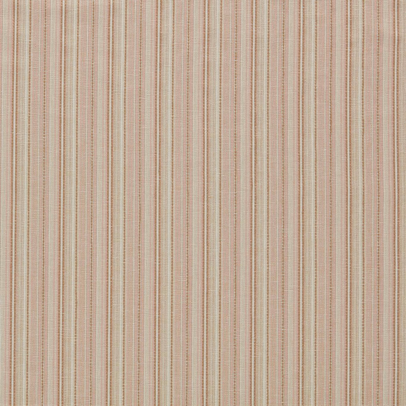 Blush pink, cream and taupe fine vertical stripes in a close woven textile
