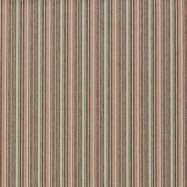 Muted spice, sage and charcoal pinstripes with a lightly textured woven surface