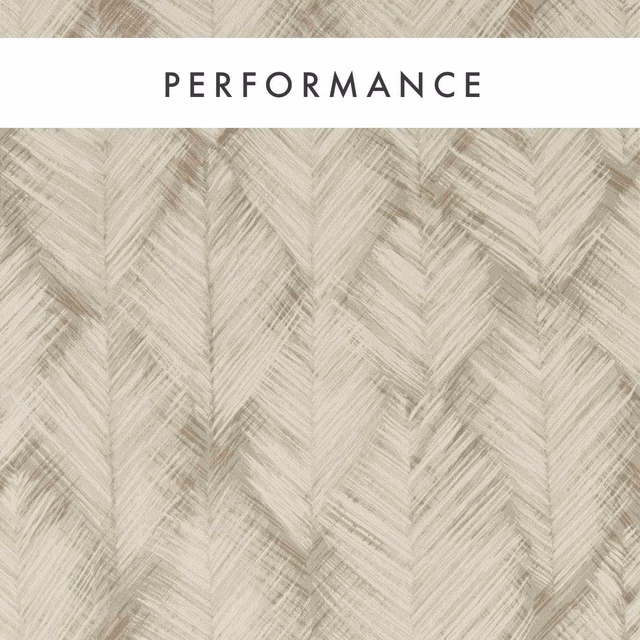 Putty wallpaper with pale feather chevrons and fine layered linear detail