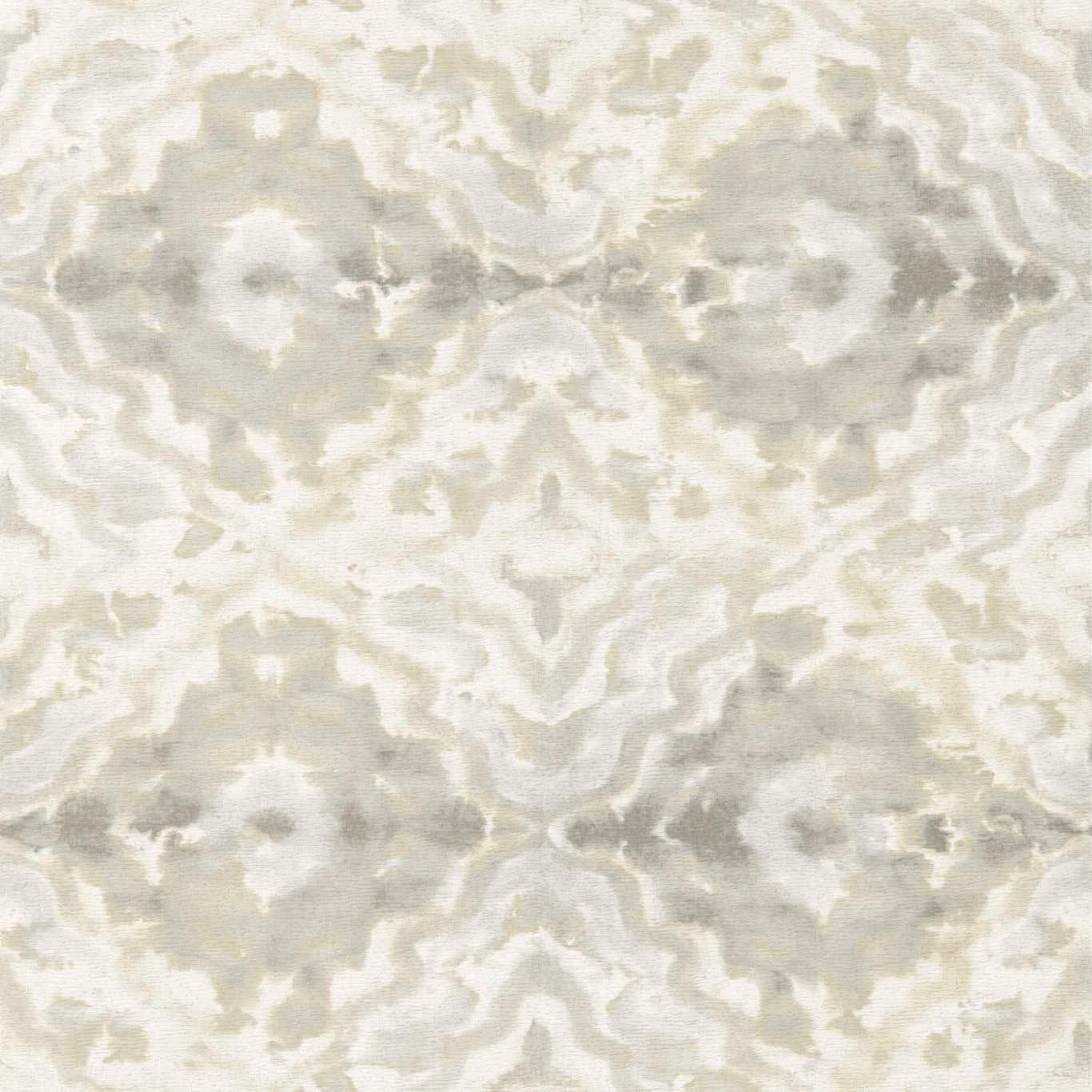 Ivory wallpaper with softly mirrored grey organic shapes and a subtly mottled surface