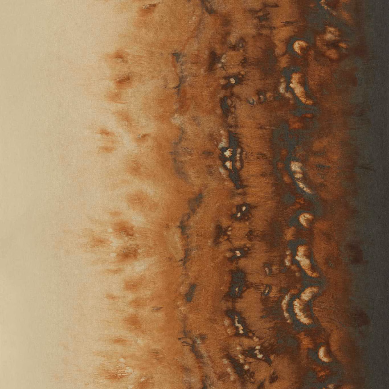 Abstract bronze wallpaper with sandy tan, copper brown and dark charcoal vertical bands