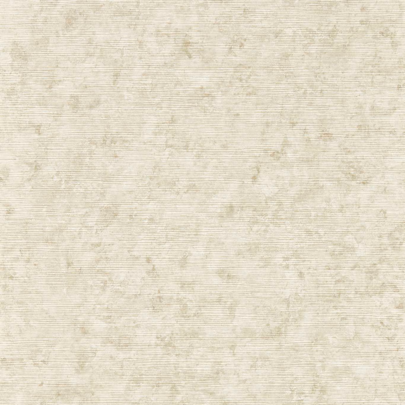 Warm ivory wallpaper with fine horizontal striations and soft sage-beige clouded marks