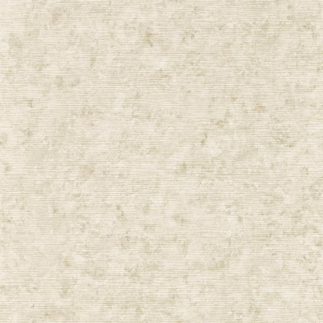 Warm ivory wallpaper with fine horizontal striations and soft sage-beige clouded marks