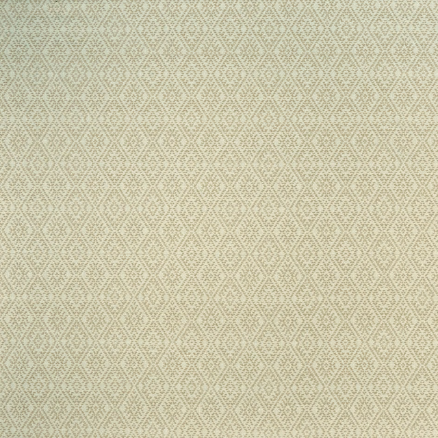 Pale natural beige woven fabric with fine sage-grey diamond geometry and subtle texture