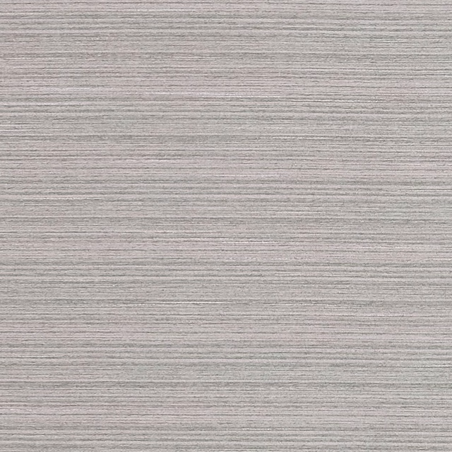 Pale feather grey fabric with fine horizontal slub texture and subtle taupe flecks