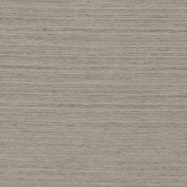 Warm taupe-grey woven swatch with fine horizontal striations and subtle tonal variation