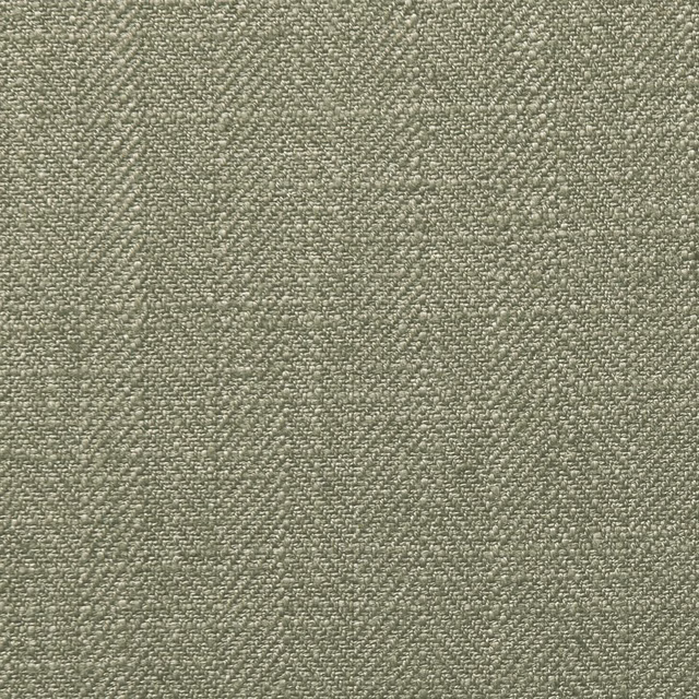 Muted olive green woven upholstery fabric with fine pale flecks and pebbled texture