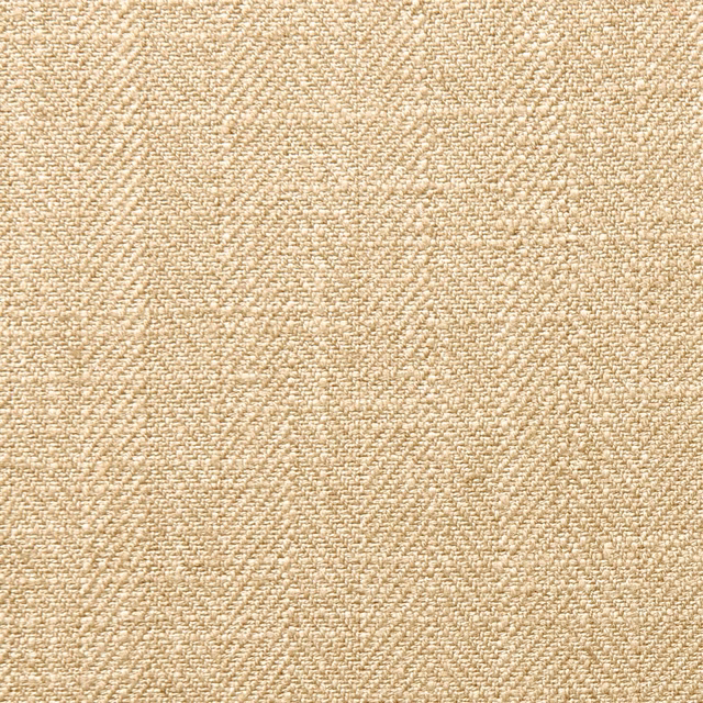 Close-up of warm sesame beige fabric with a flecked, tactile woven texture